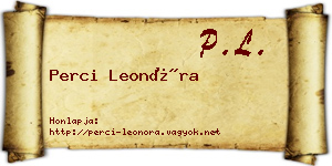 Perci Leonóra névjegykártya